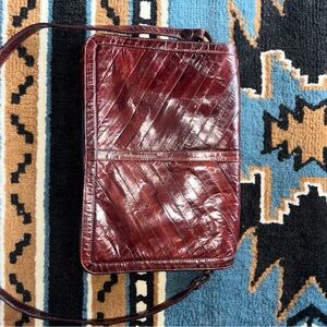 Vintage Eel Skin Crossbody Bag